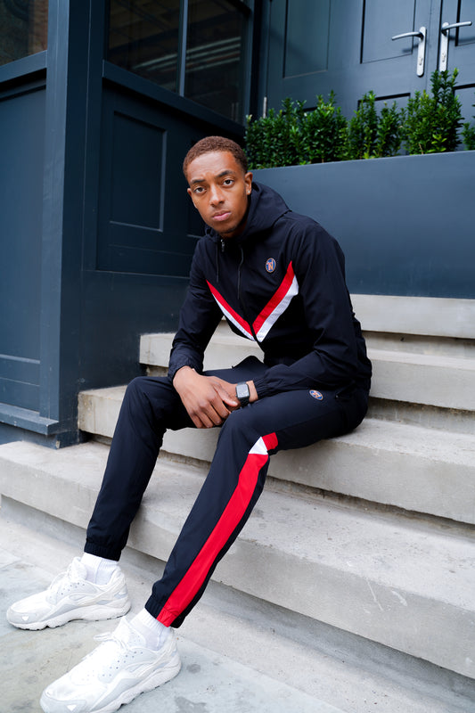 Beverly Tracksuit - Black / China Red