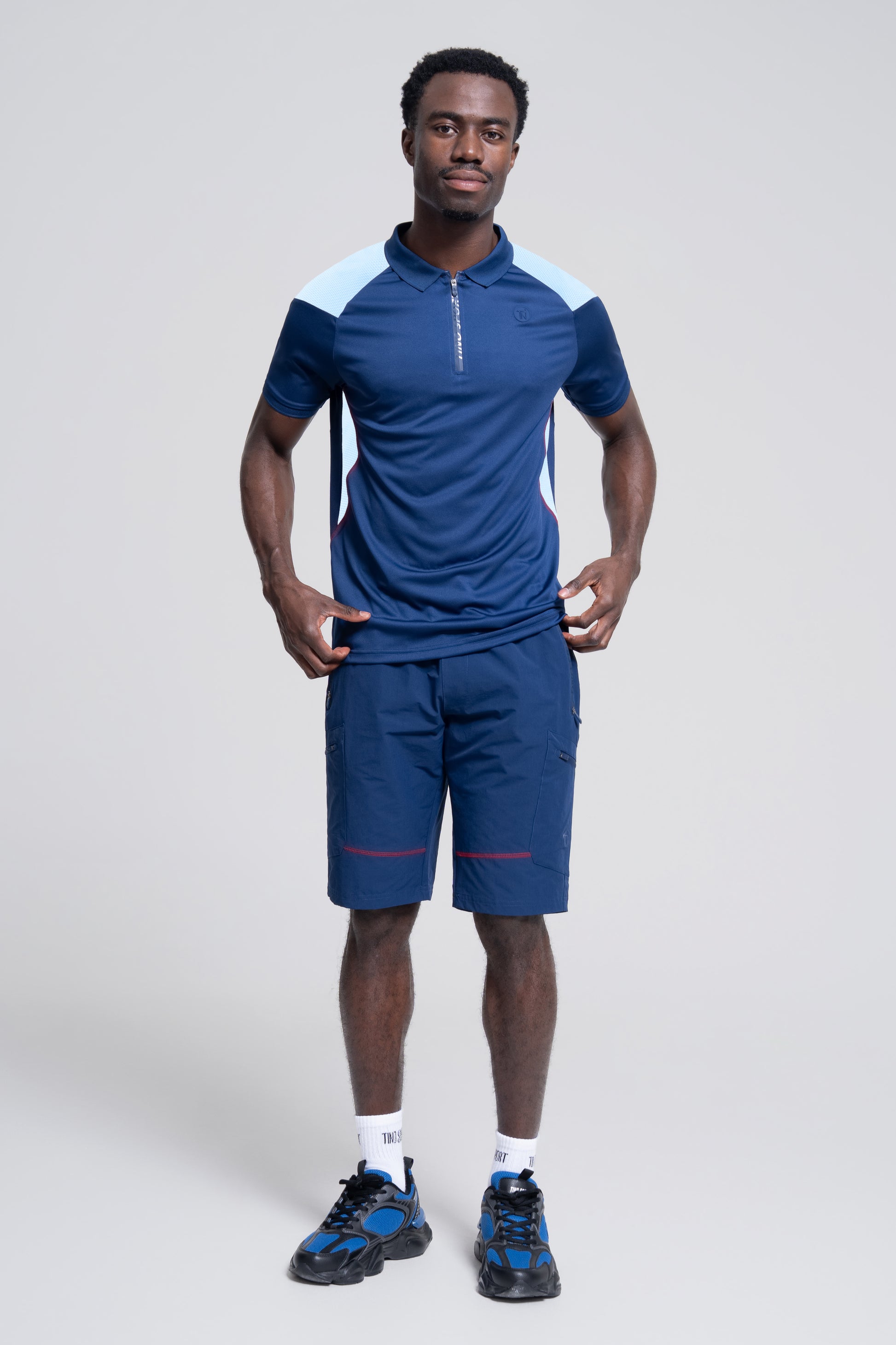 Solid Shorts Set Airy Blue