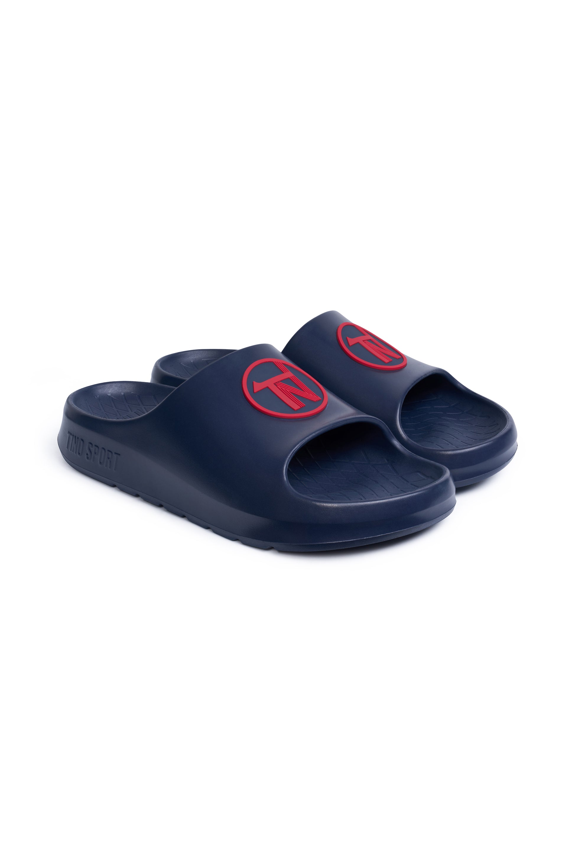 Breeze Sliders - Dark Navy / Red