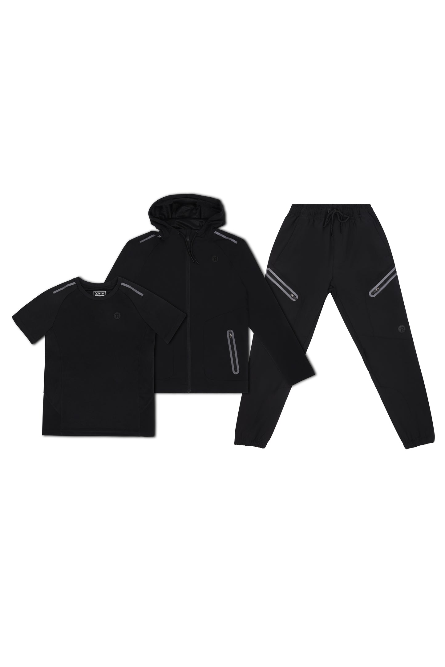 Schwartz Junior 3-Piece Tracksuit Black